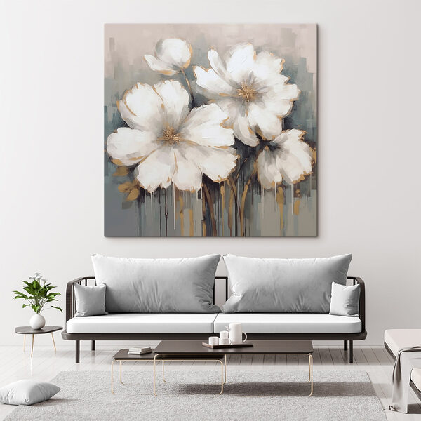 Peinture de fleurs blanches Peinture de fleurs blanches