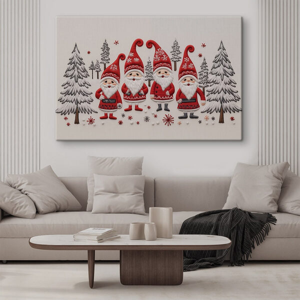 Groupe de gnomes et d'arbres Groupe de gnomes et d'arbres