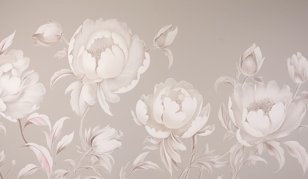 Papier peint avec des fleurs Papier peint avec des fleurs