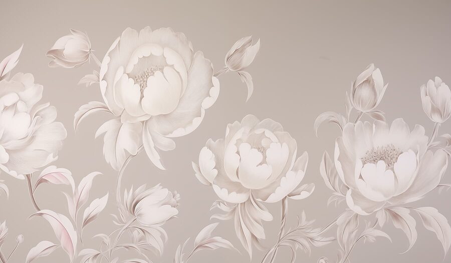 Papier peint avec des fleurs
