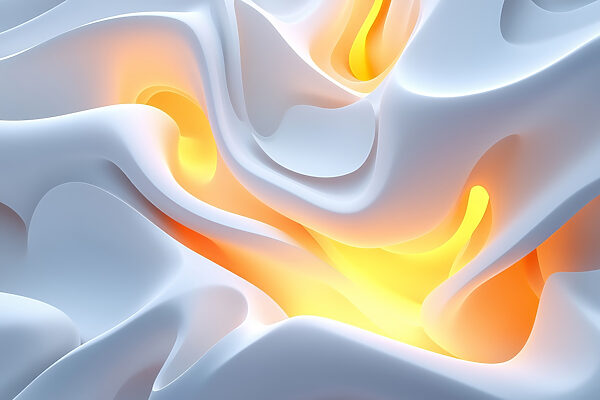 Surface ondulée blanche et orange Surface ondulée blanche et orange