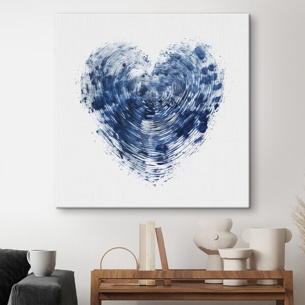 Coeur bleu sur fond blanc Coeur bleu sur fond blanc