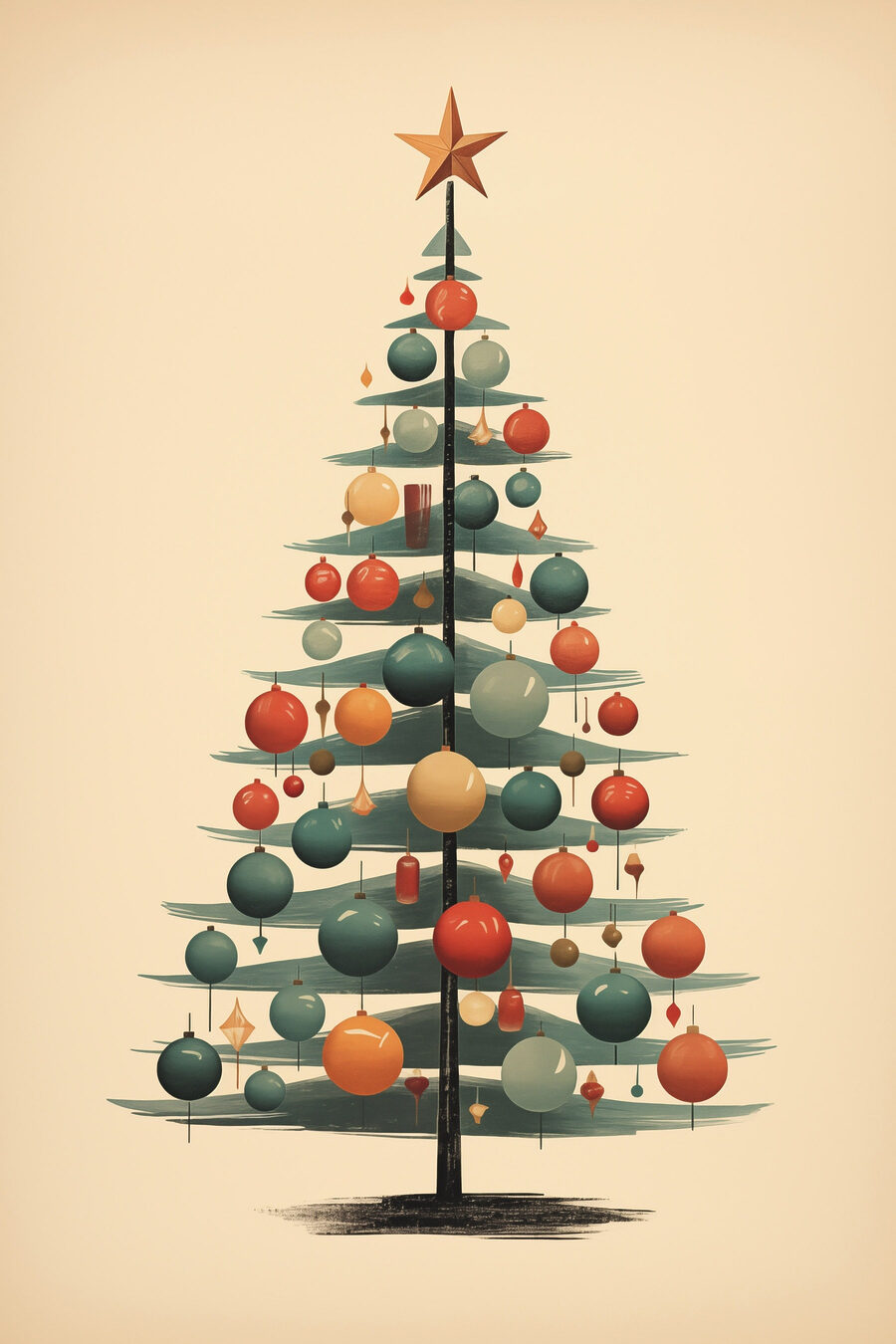 Arbre de Noël avec ornements