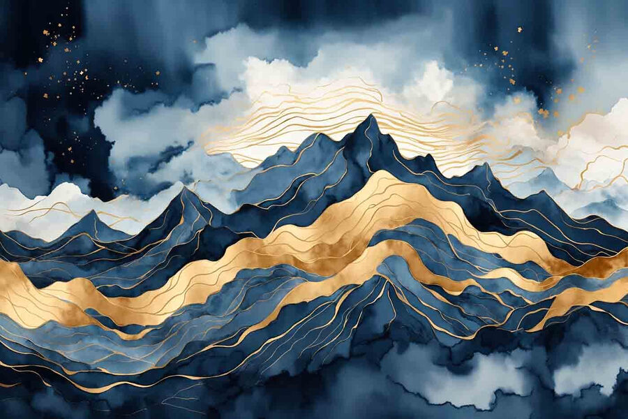 Des montagnes majestueuses sous un ciel nuageux