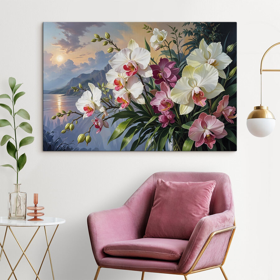 Peinture de fleurs dans un vase