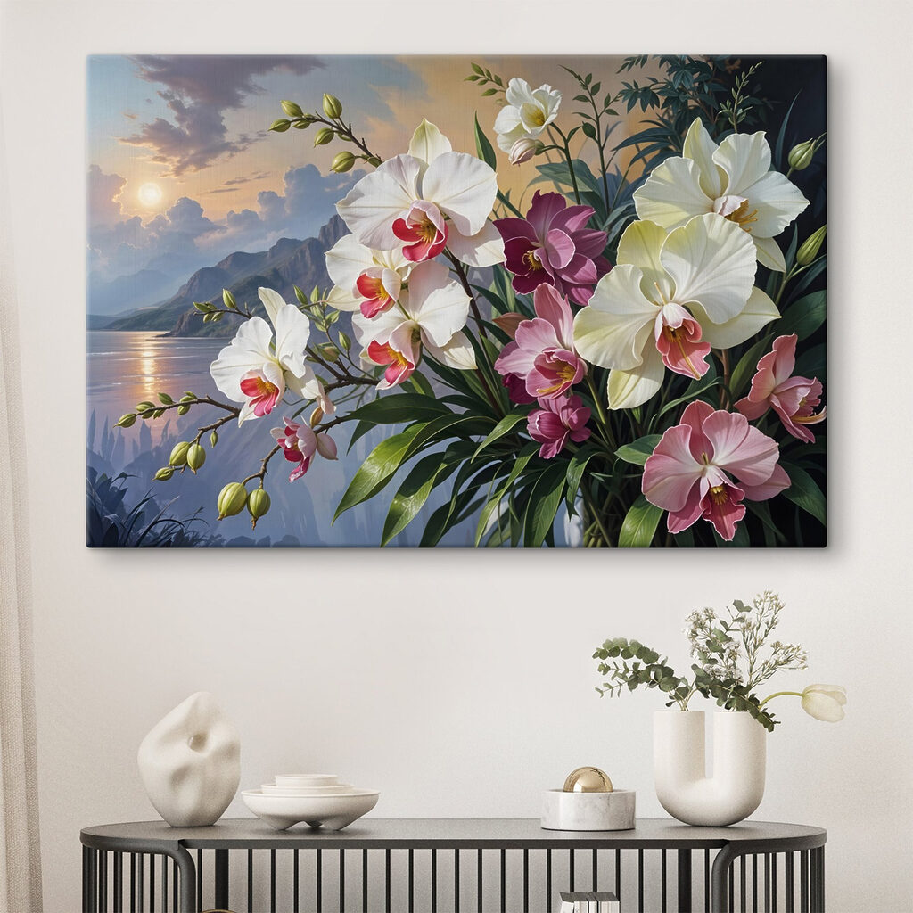 Painting of flowers in a vase Painting of flowers in a vase