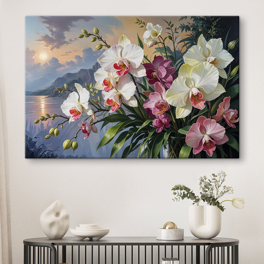 Peinture de fleurs dans un vase