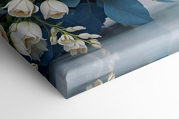 Bouquet de fleurs blanches et bleues Bouquet de fleurs blanches et bleues