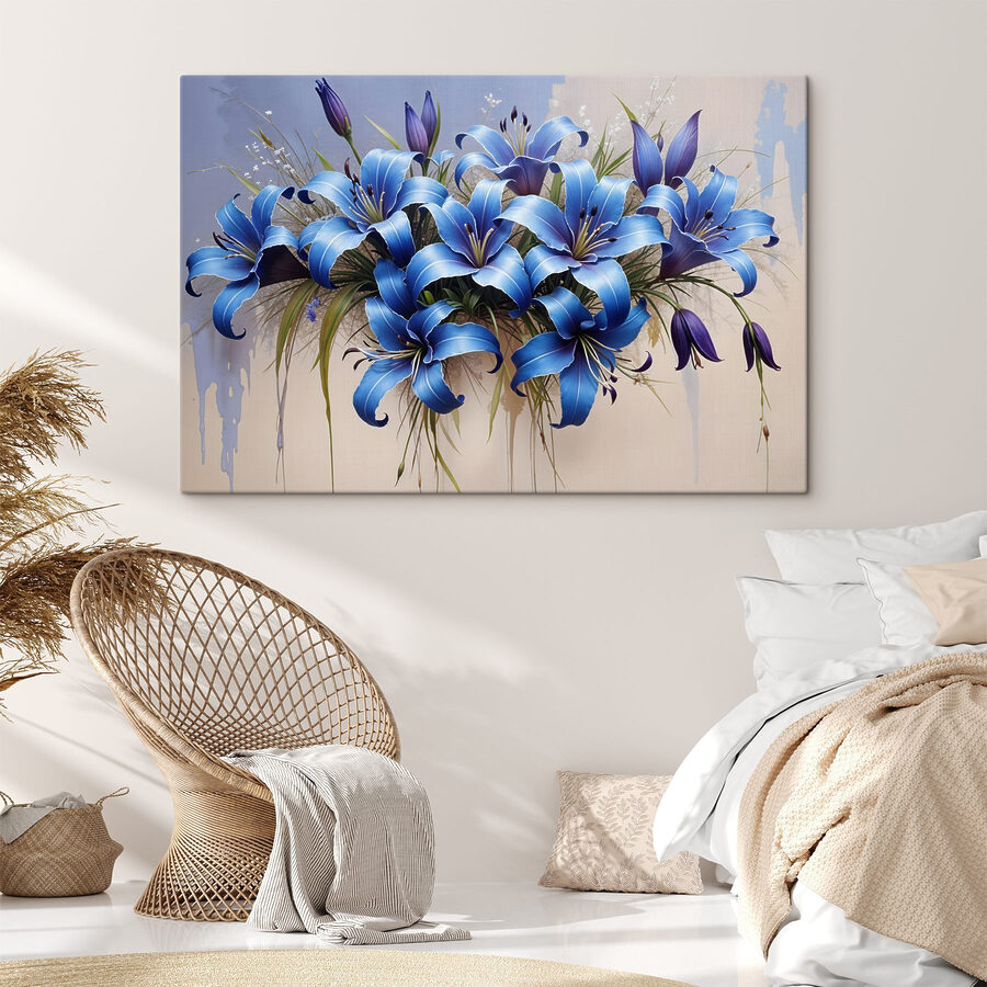 Groupe de fleurs bleues Groupe de fleurs bleues