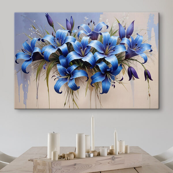Groupe de fleurs bleues Groupe de fleurs bleues