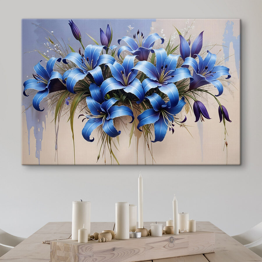 Groupe de fleurs bleues Groupe de fleurs bleues