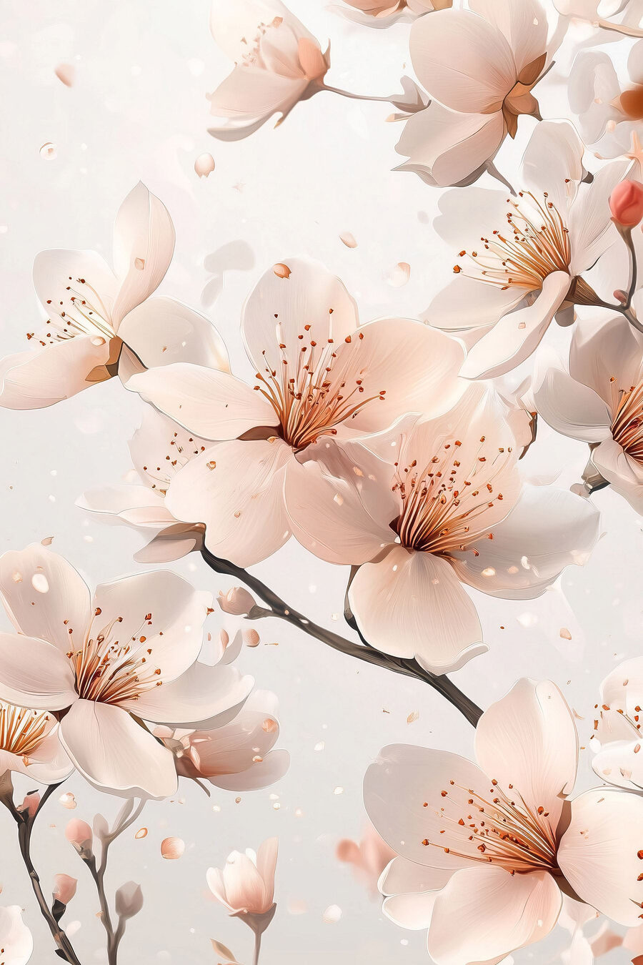 Fleurs délicates dans des teintes douces