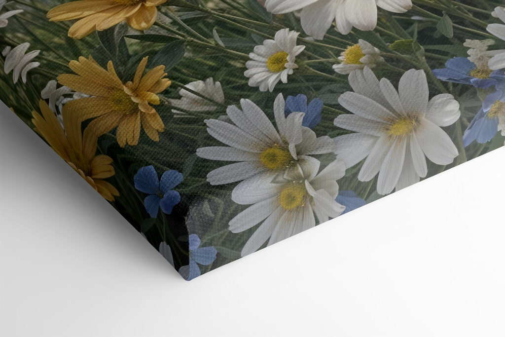 Group of butterflies flying over a field of flowers