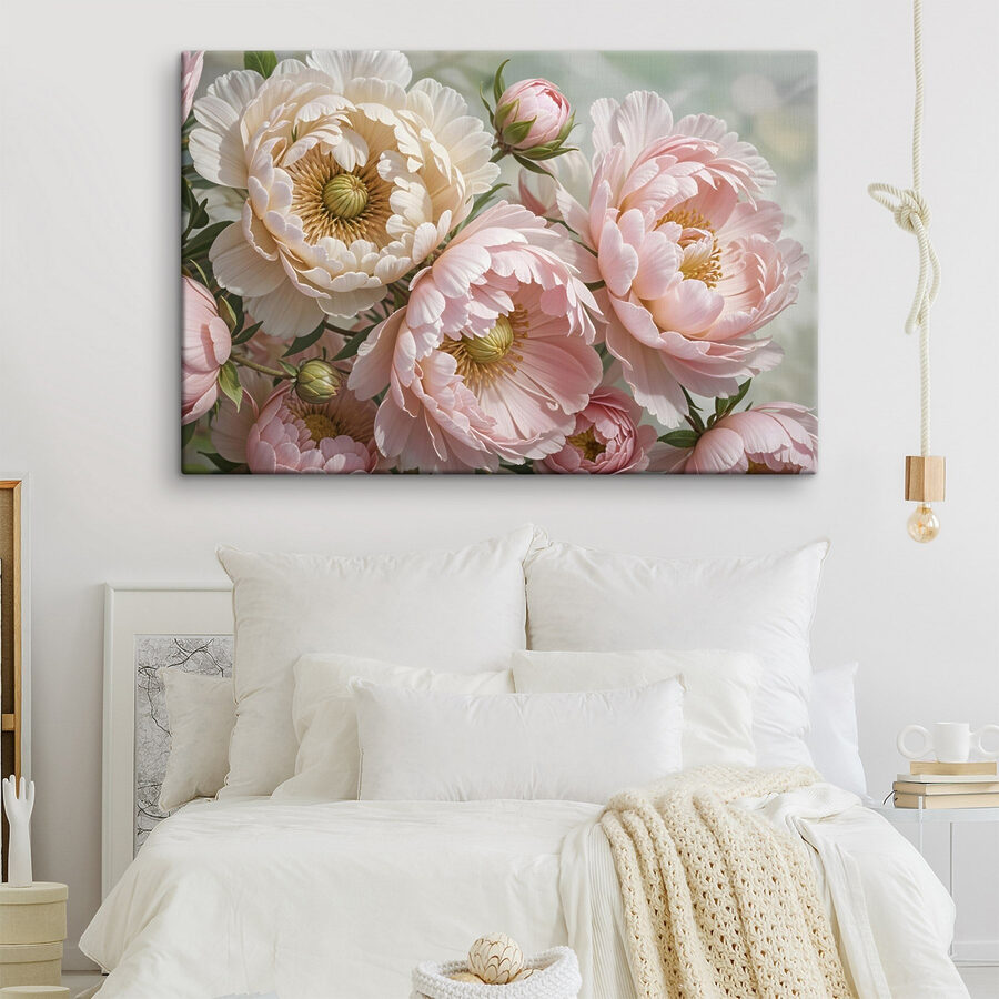 Tableaux Fleurs délicates dans des teintes douces. – Image 2