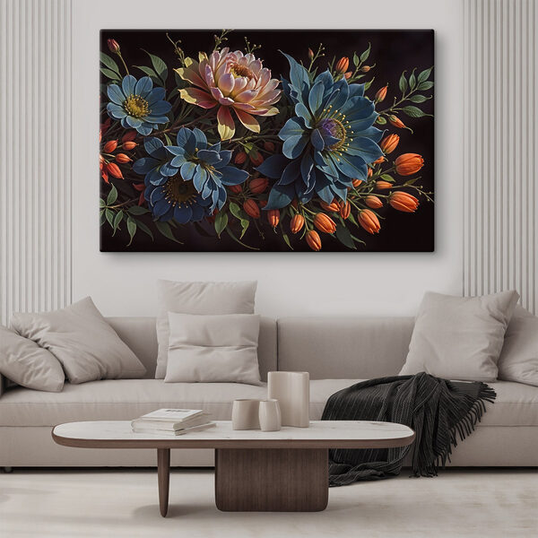Groupe de fleurs aux boutons orange Groupe de fleurs aux boutons orange