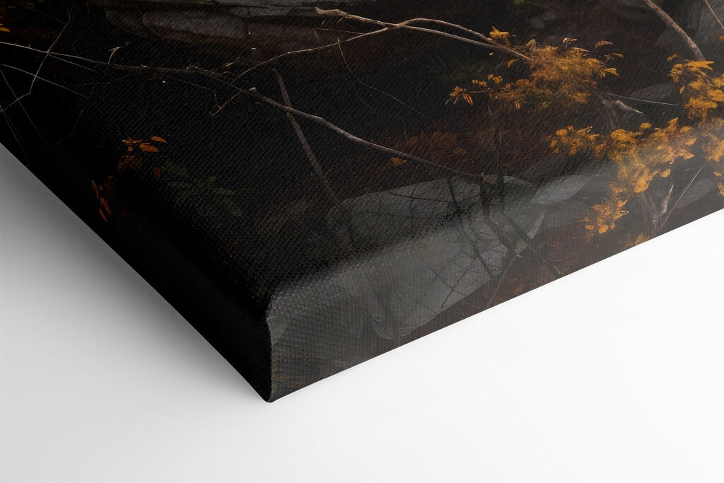 Path through a valley with trees and a river