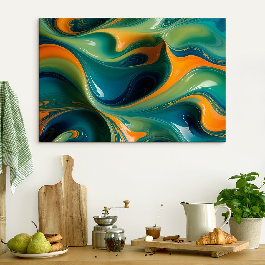 Tourbillons de peinture colorée