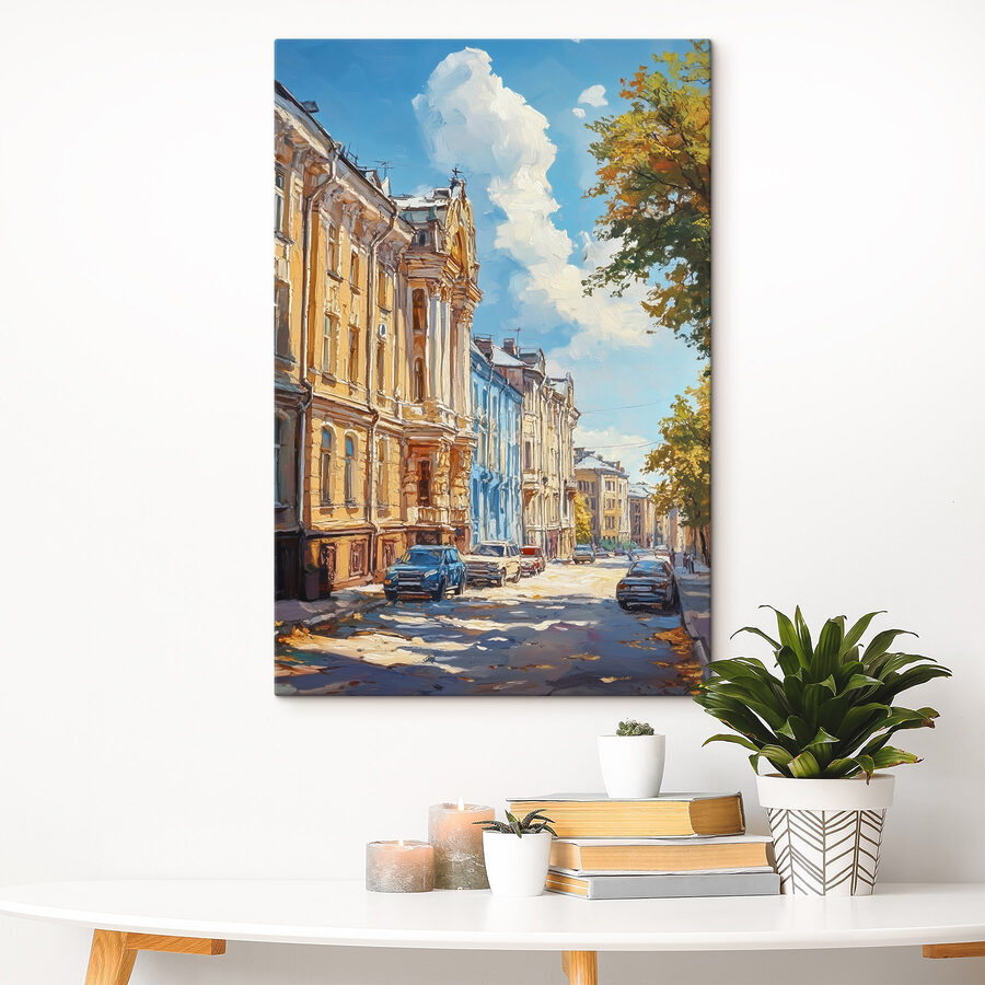 Rue avec voitures garées