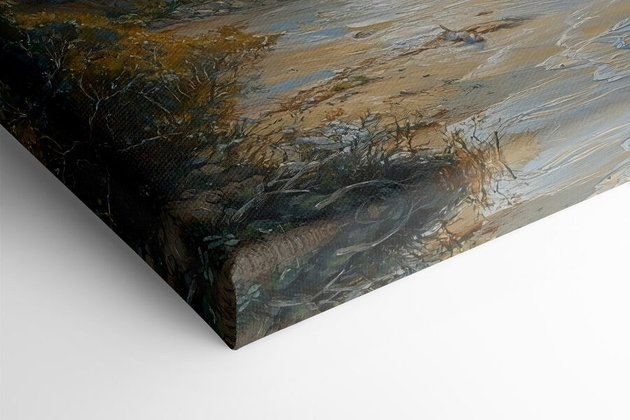 Tableaux Peinture d'oiseaux volant au-dessus d'une plage – Image 9