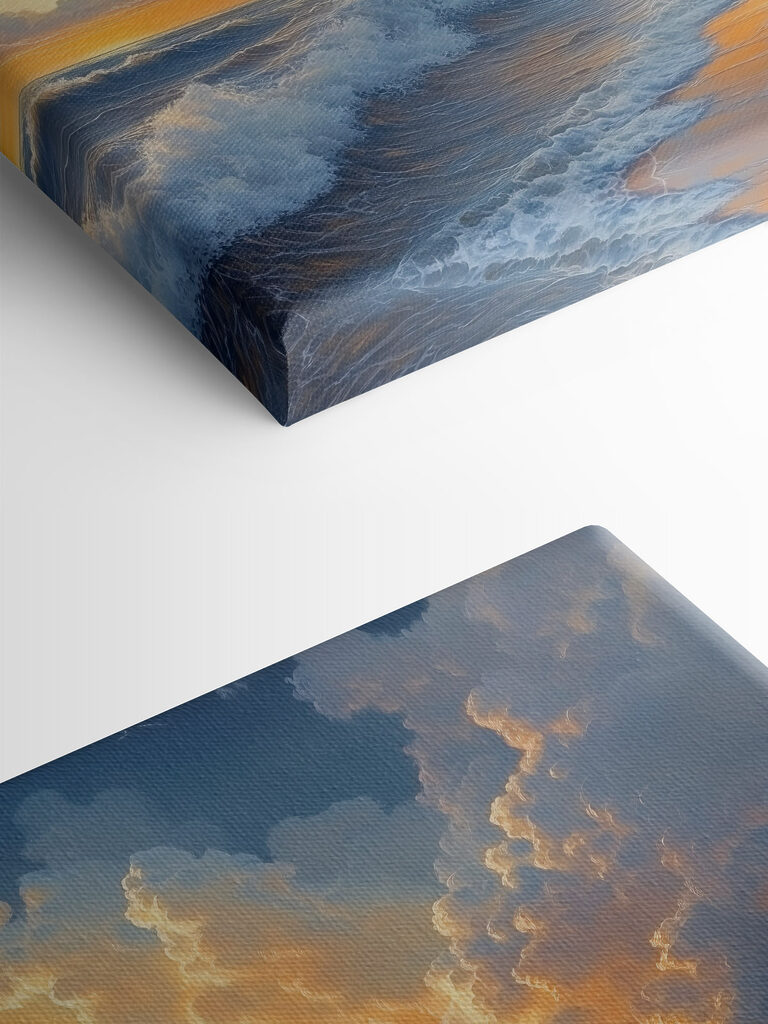 Waves crashing on the beach