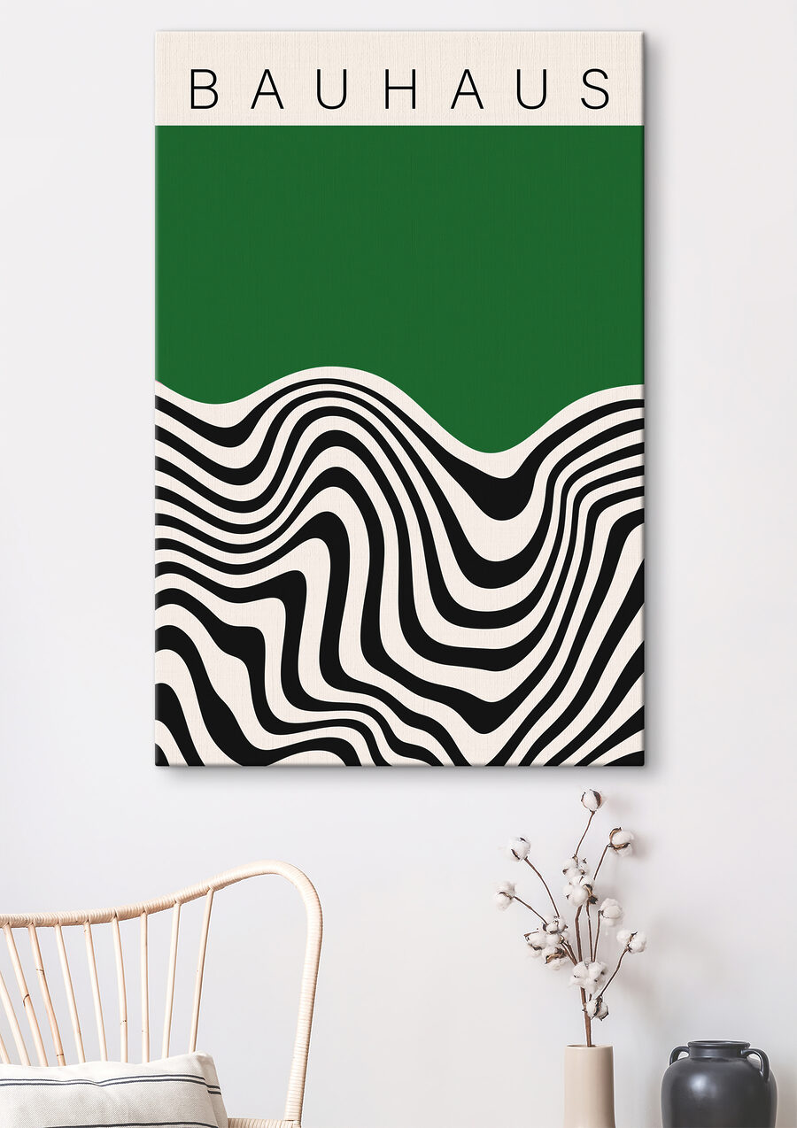 Lignes ondulées noires et blanches