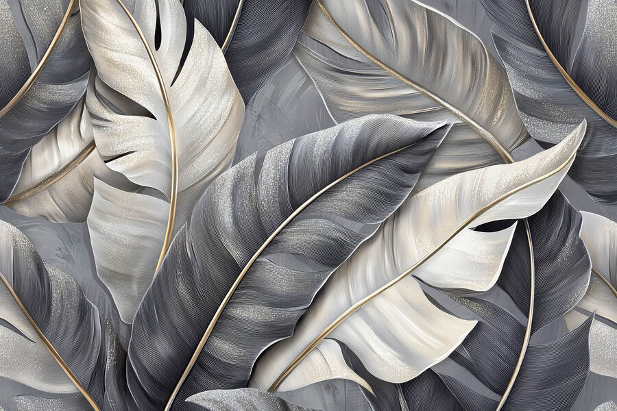 Groupe de plumes sur une surface grise