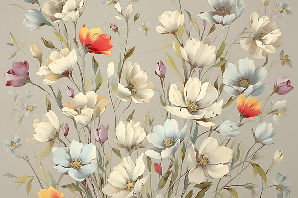 Des fleurs vibrantes dans de douces teintes pastel Des fleurs vibrantes dans de douces teintes pastel