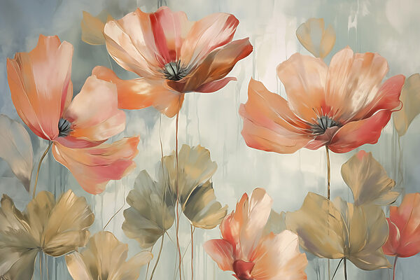 Peinture de fleurs sur un mur Peinture de fleurs sur un mur