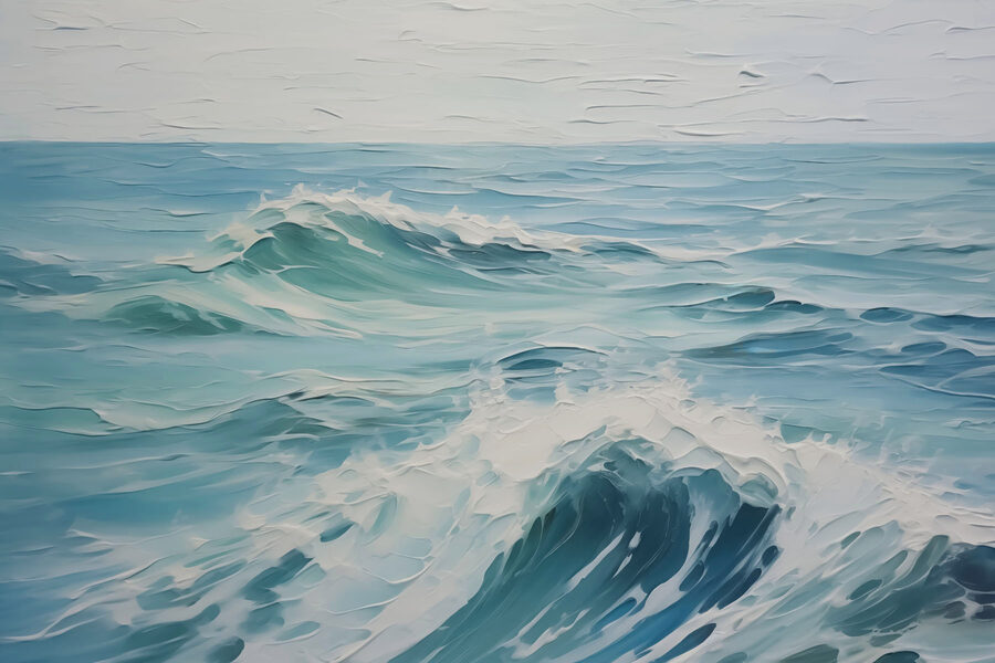 Peinture d'une vague