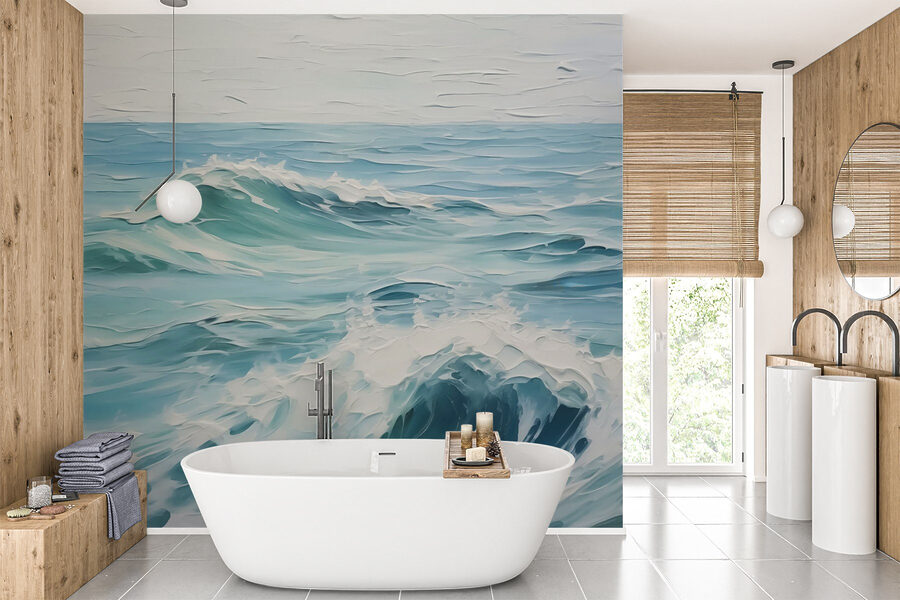 Peinture d'une vague