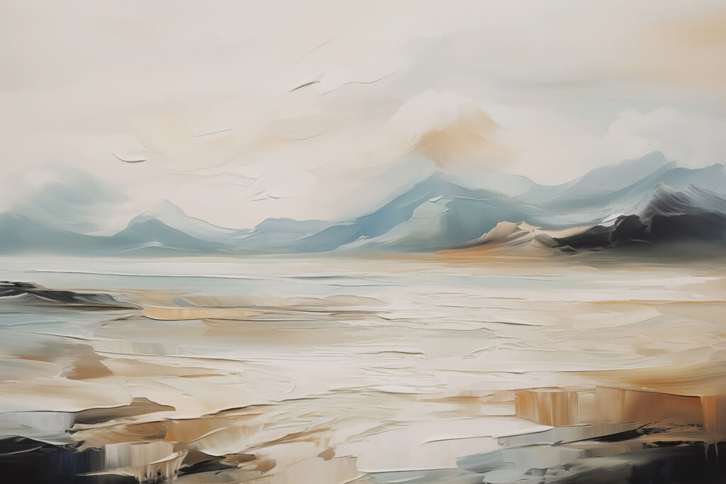 Peinture d'un paysage désertique Peinture d'un paysage désertique