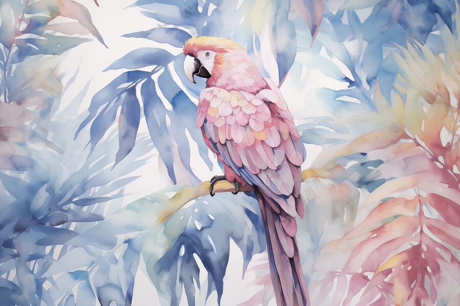 Oiseau coloré sur une branche