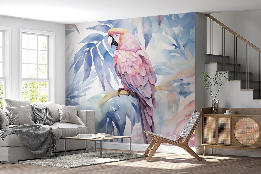 Oiseau coloré sur une branche