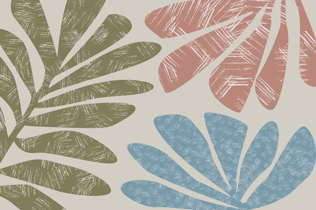 Motifs de feuilles inspirés de la nature dans des tons pastel Motifs de feuilles inspirés de la nature dans des tons pastel