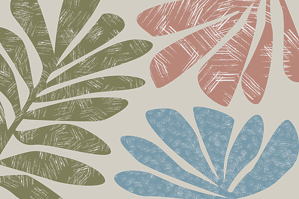 Motifs de feuilles inspirés de la nature dans des tons pastel Motifs de feuilles inspirés de la nature dans des tons pastel