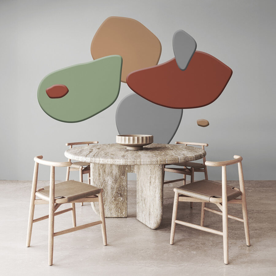 Groupe de formes colorées