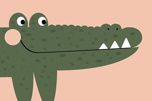 Dessin humoristique d'un crocodile Dessin humoristique d'un crocodile
