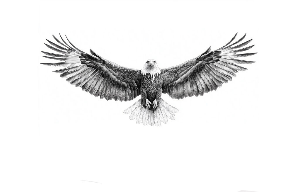Image en noir et blanc d'un oiseau en train de voler Image en noir et blanc d'un oiseau en train de voler