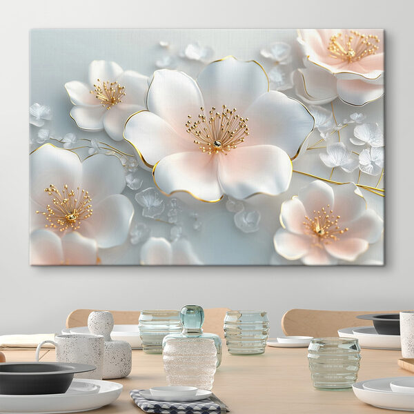 Groupe de fleurs blanches Tableaux Groupe de fleurs blanches