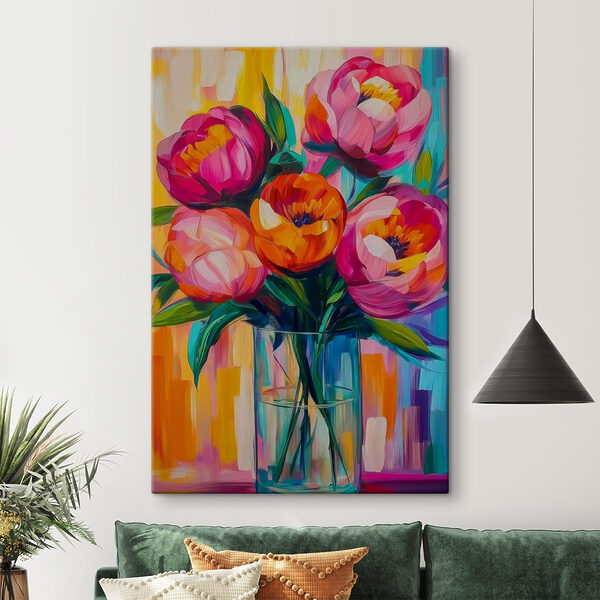 Peinture de fleurs dans un vase Peinture de fleurs dans un vase