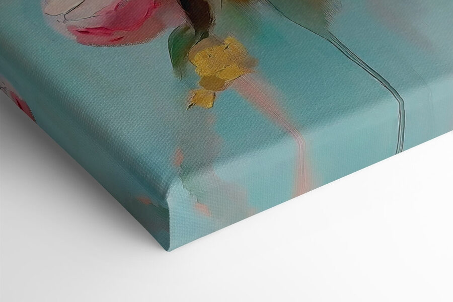 Peinture de fleurs roses