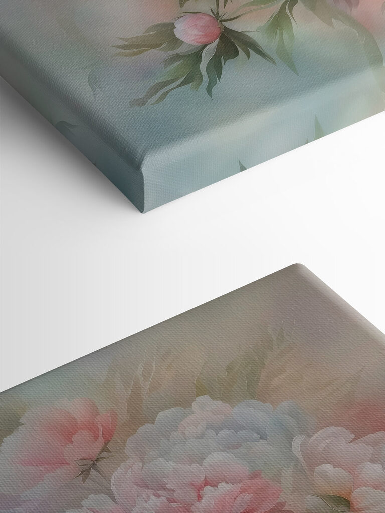 Painting of flowers on a white background Painting of flowers on a white background