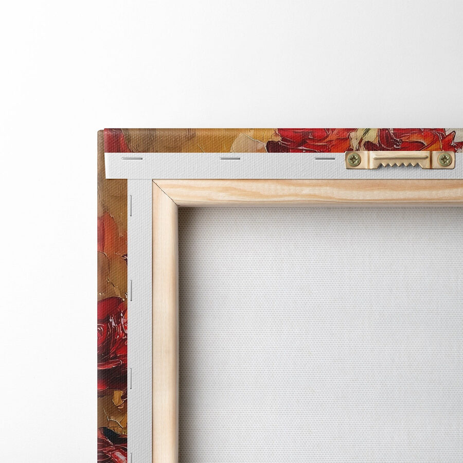 Peinture d'un bouquet de roses rouges