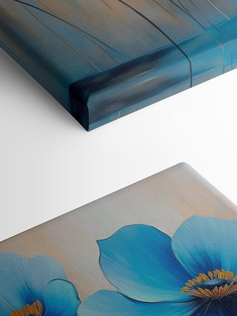 Peinture de fleurs bleues