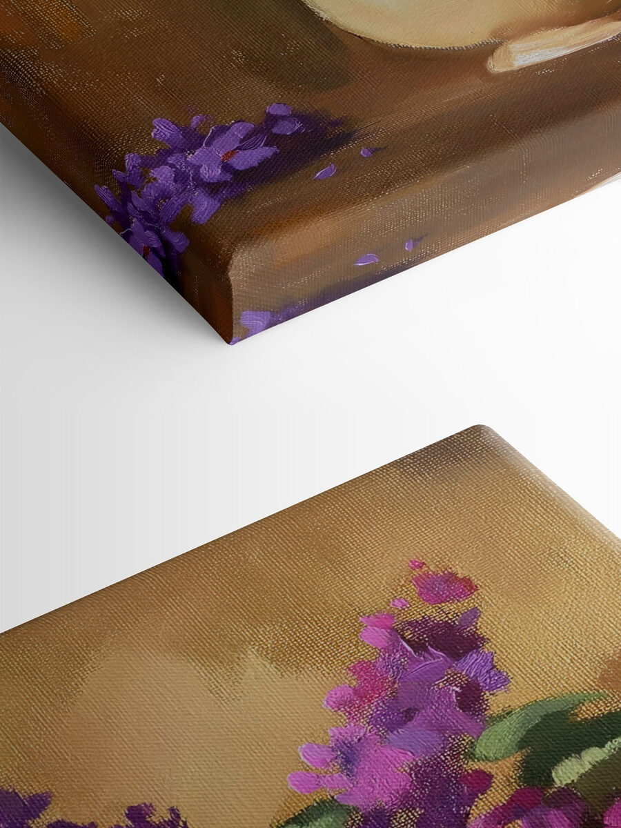 Peinture de fleurs violettes dans un vase Peinture de fleurs violettes dans un vase