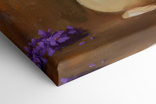 Peinture de fleurs violettes dans un vase Peinture de fleurs violettes dans un vase