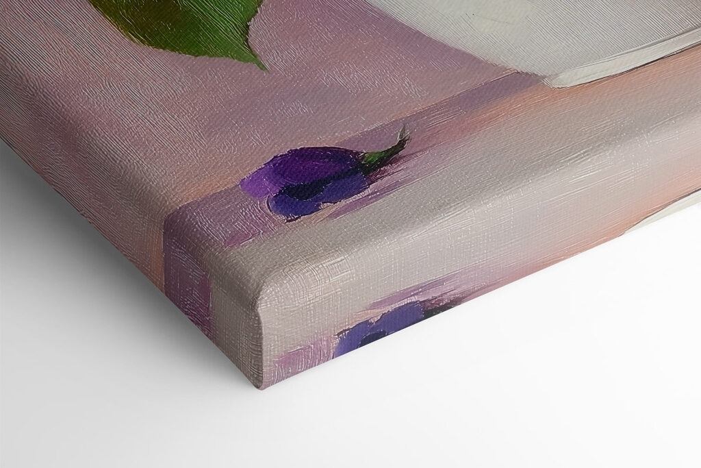 Pot of purple flowers