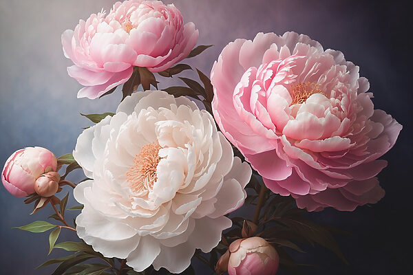Groupe de fleurs roses et blanches Groupe de fleurs roses et blanches