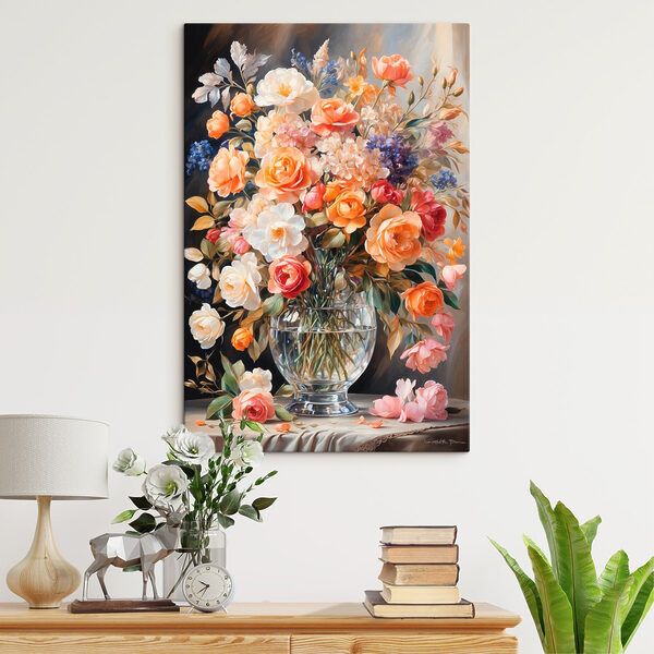 Peinture de fleurs dans un vase Peinture de fleurs dans un vase
