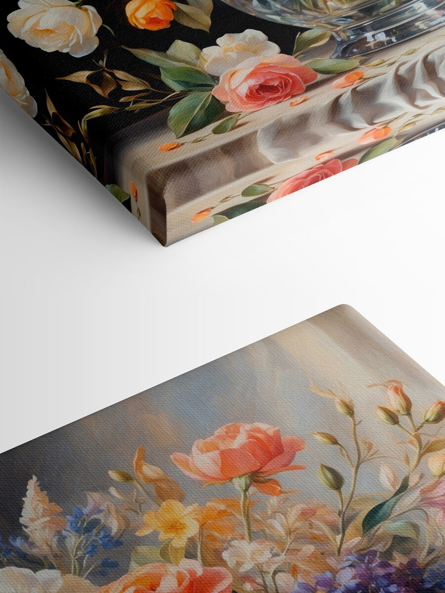 Peinture de fleurs dans un vase